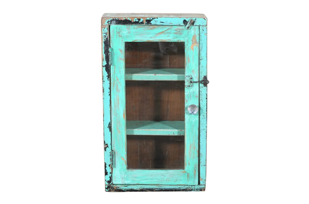 Antique Indian Teak Wood Spice Or Medicine Cabinet - Image 4