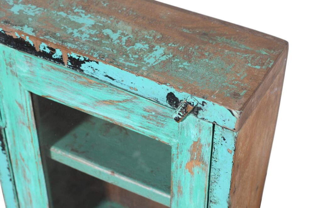 Antique Indian Teak Wood Spice Or Medicine Cabinet - Image 2
