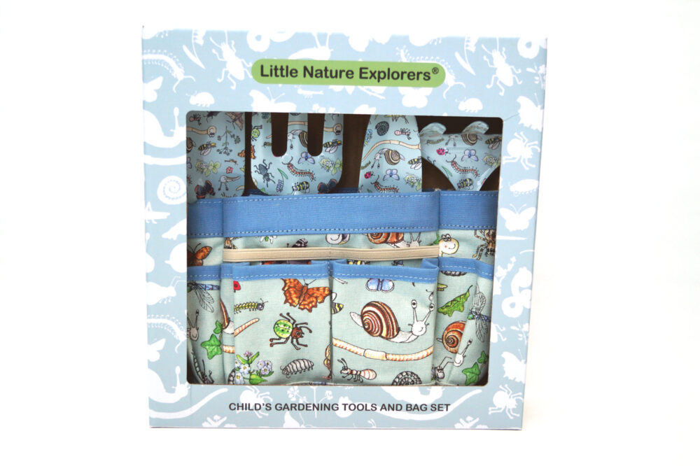 Emma Lawrence Little Nature Explorers Childrens Gardening Tool Gift Set - Blue Trim