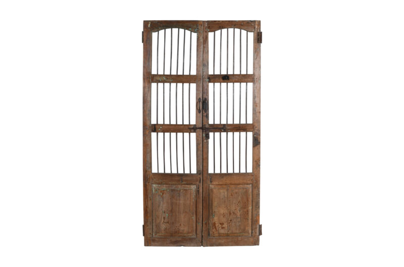 Antique Indian Teak Wood Jali Shutter Doors