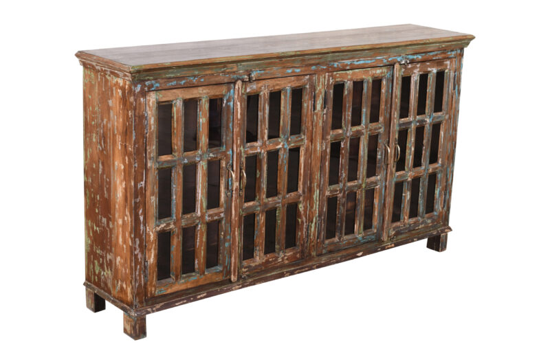 Reclaimed Indian Teak Wood Half Dresser or Sideboard - Image 3