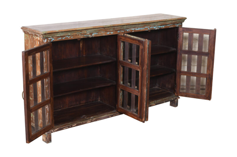 Reclaimed Indian Teak Wood Half Dresser or Sideboard