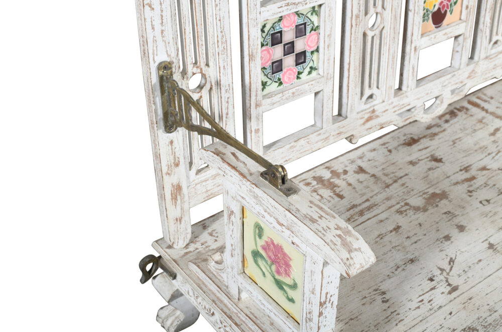 Antique Indian Teak Wood Swing Bench - Image 3