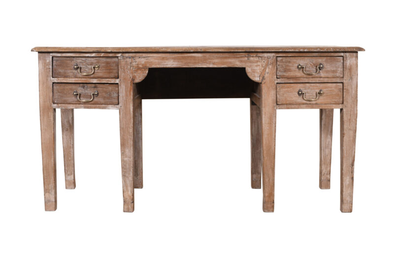 Antique Indian Teak Wood Office Writing Desk - Image 5