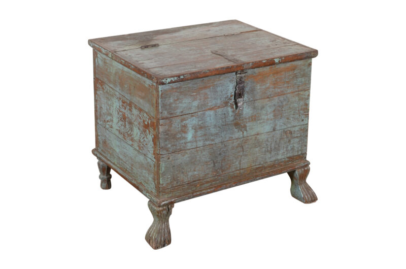 Antique Indian Teak Wood Pitara Dowry Chest - Image 3