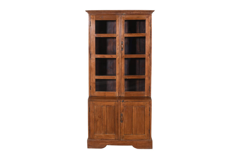 Antique Indian Teak Wood Library Cabinet - Image 5