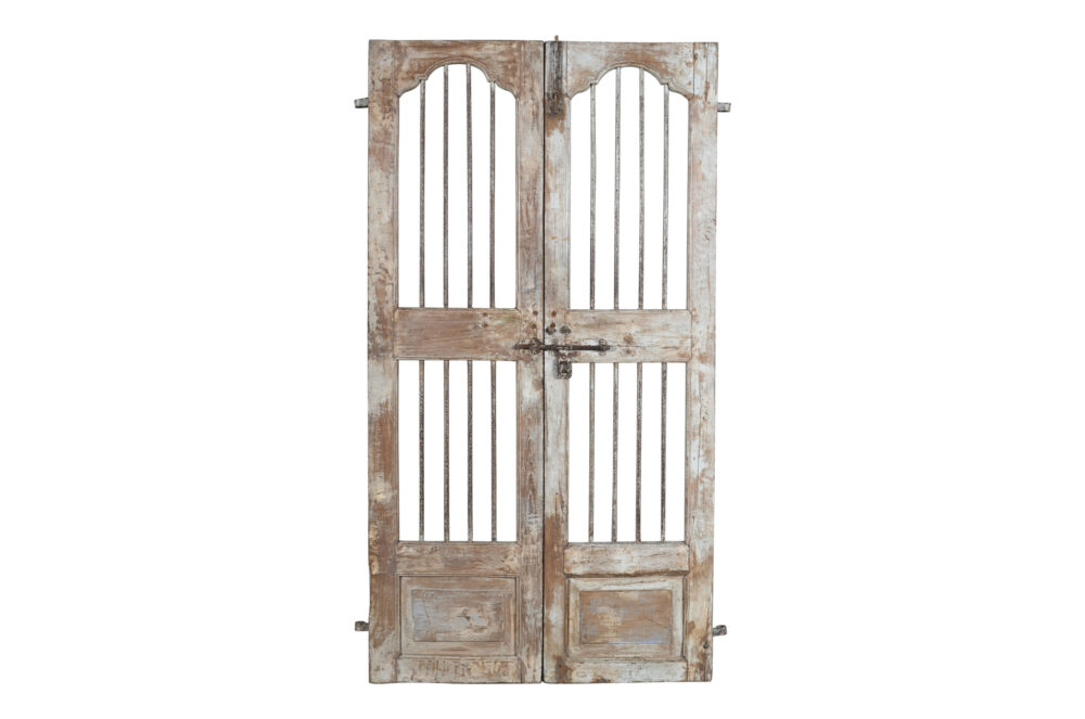 Antique Indian Teak Wood Jali Shutter Doors