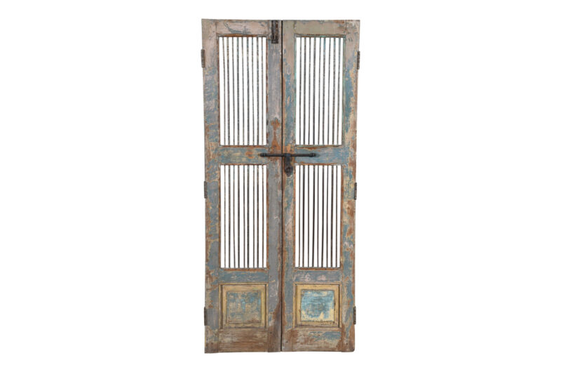 Antique Indian Teak Wood Jali Shutter Doors