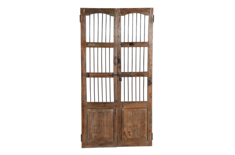 Antique Indian Teak Wood Jali Shutter Doors