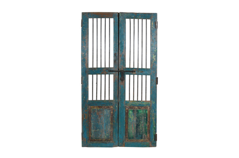 Antique Indian Teak Wood Jali Shutter Doors