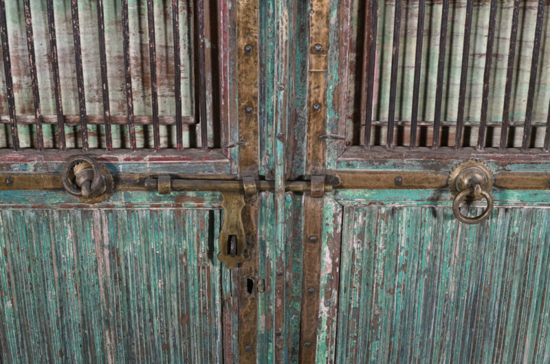 Antique Indian Teak Wood Door And Frame - Image 5