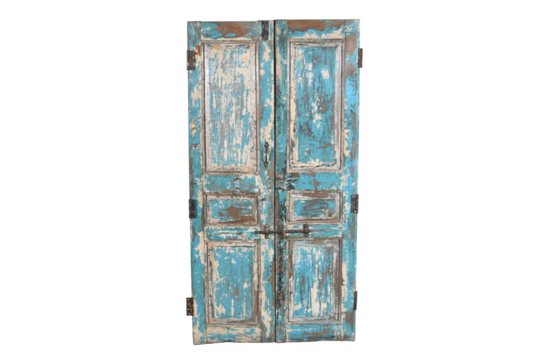 Antique Indian Teak Door Pair - Image 3