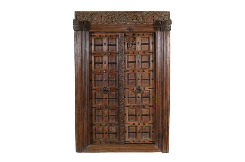 Antique Indian Teak Wood Door And Frame