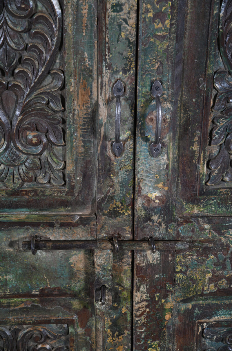 Antique Indian Teak Wood Pair Of Doors - Image 4