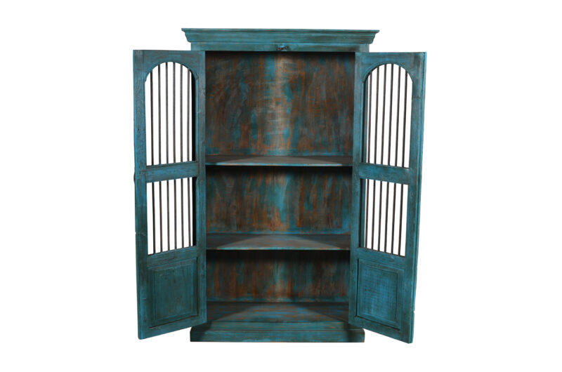 Indian Teak Wood Reclaimed Pinjara Cupboard - Image 3