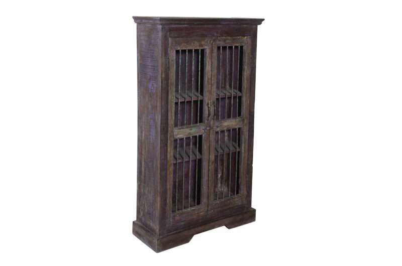 Reclaimed Indian Teak Wood Pinjara Cabinet