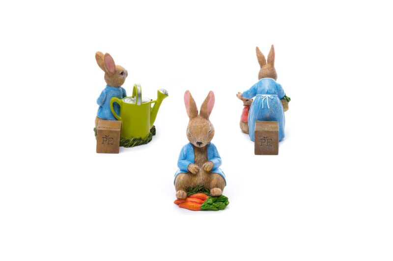 Beatrix Potter Peter Rabbit Plant Pot Feet - Set of 3 - Peter Sleeping, Peter With Watering Can, Mrs. Rabbit With Flopsy, Mopsy & Cottontail - Image 10