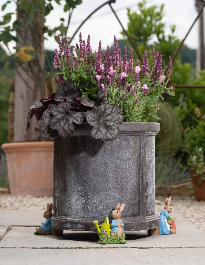 Beatrix Potter Peter Rabbit Plant Pot Feet - Set of 3 - Peter Sleeping, Peter With Watering Can, Mrs. Rabbit With Flopsy, Mopsy & Cottontail - Image 9