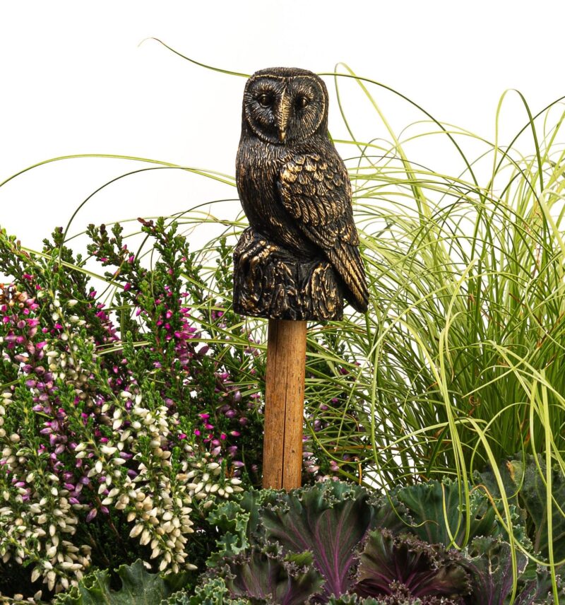 Barn Owl Cane or Stake Topper