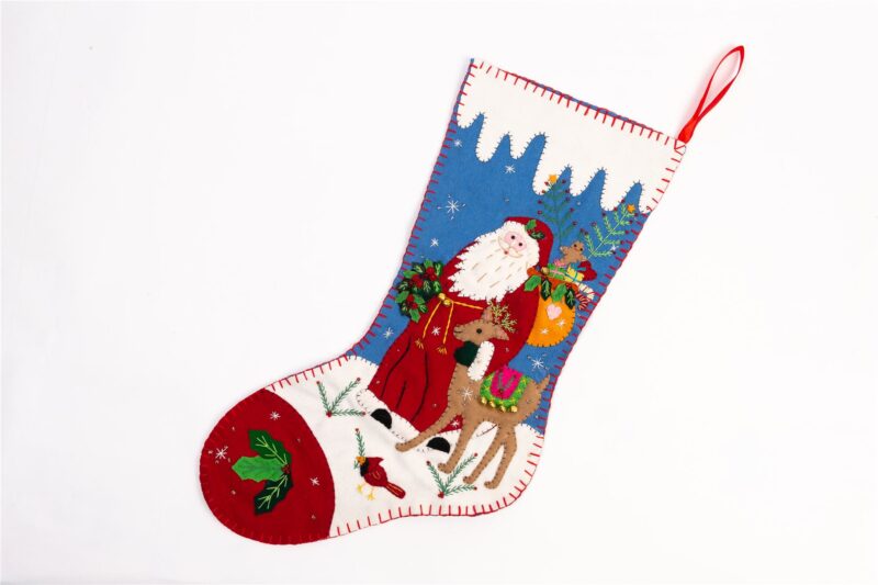 Handmade Felt Santa Christmas Present Stocking - 48 cm