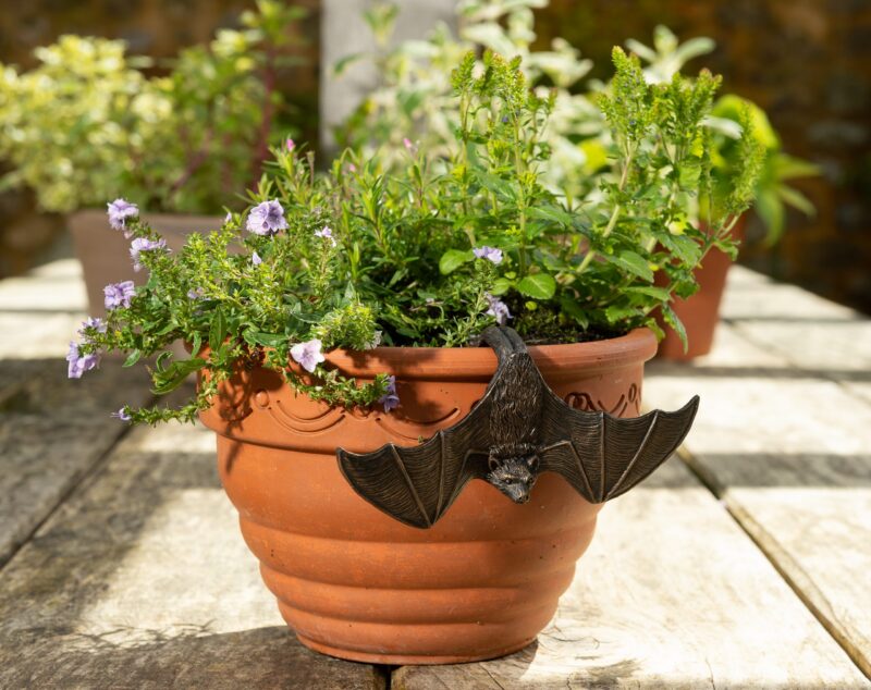 Antique Bronze Coloured Bat Pot Buddy Pot Hanger - Image 6