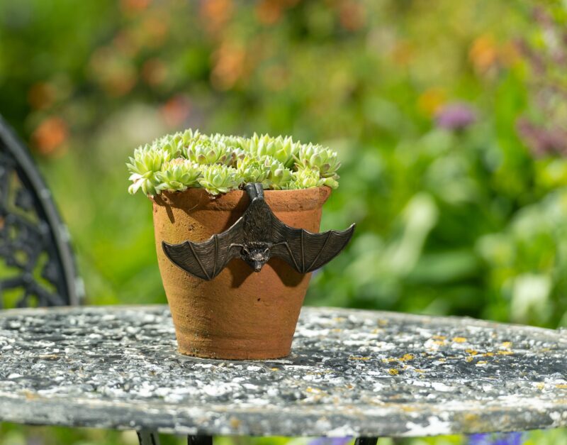 Antique Bronze Coloured Bat Pot Buddy Pot Hanger - Image 5