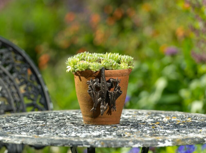 Antique Bronze Coloured Dragon Pot Buddy Plant Pot Hanger - Image 3