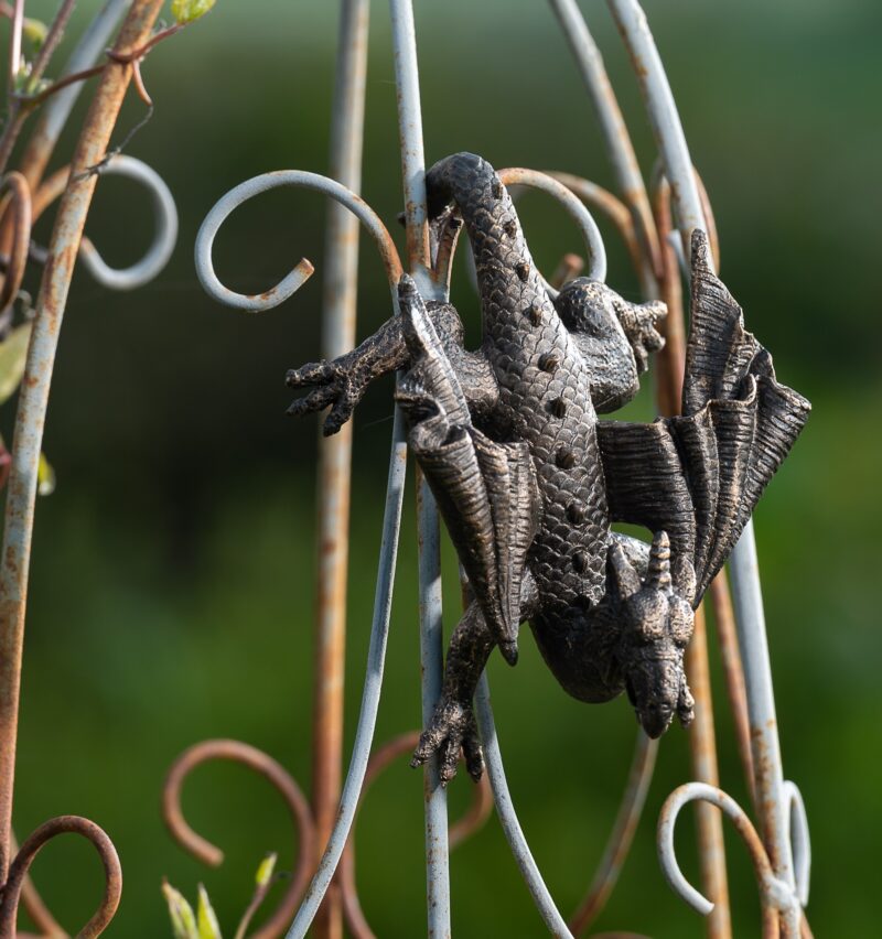 Antique Bronze Coloured Dragon Pot Buddy Plant Pot Hanger - Image 2