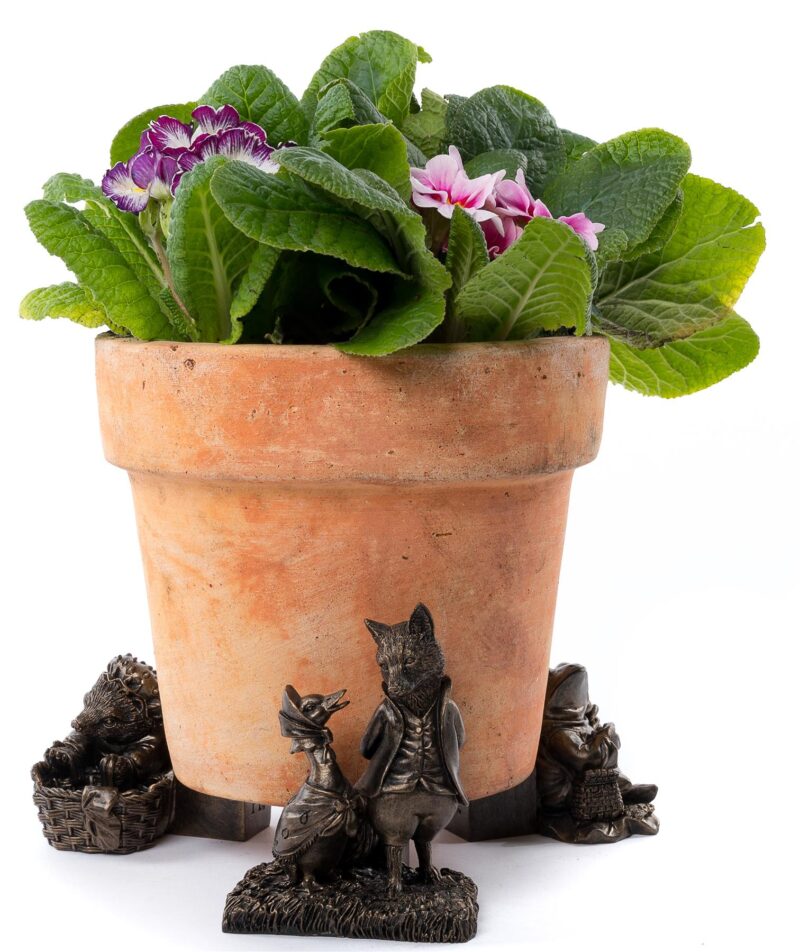 Beatrix Potter Jemima Puddle-Duck And Friends Plant Pot Feet - Set of 3 - Jemima & Mr. Tod, Mrs. Tiggy-Winkle and Mr. Jeremy Fisher