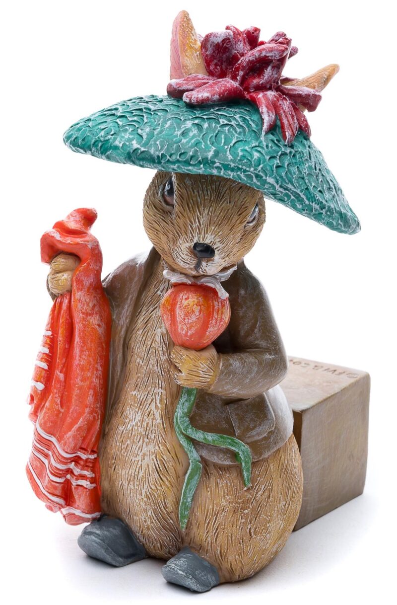 Beatrix Potter Benjamin Bunny Plant Pot Feet - Set of 3 - Benjamin In Tamoshanter Hat, Benjamin With Vegeatables, Benjamin Shopping - Image 2