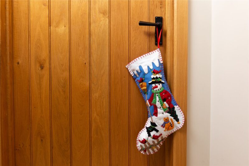 Handmade Felt Snowman Christmas Present Stocking - 48 cm - Image 2