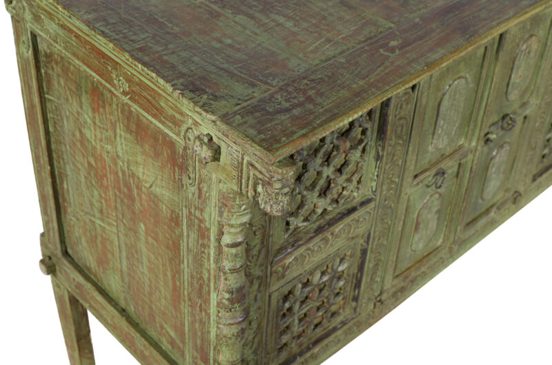 Antique Indian Teak  Wood Damchiya Chest - Image 4