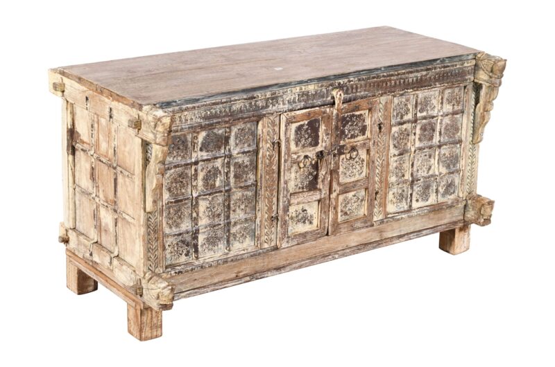 Antique Indian Teak Wood Damchiya Chest - Image 2