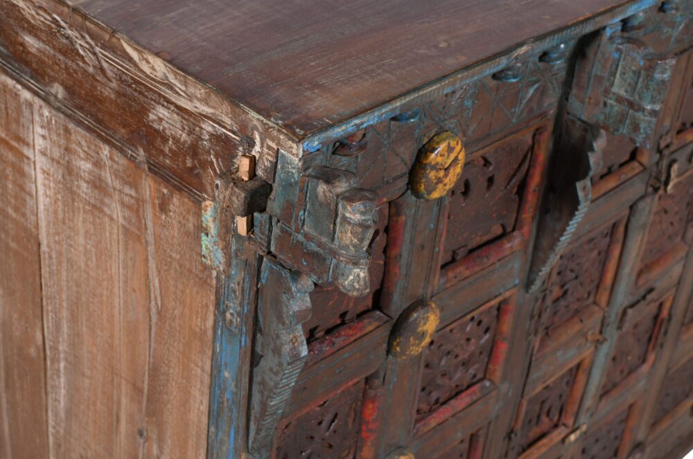 Antique Indian Teak Wood Damchiya Chest - Image 3
