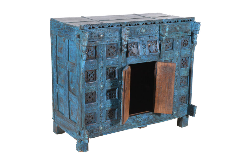 Antique Indian Teak Wood Damchiya Chest - Image 5