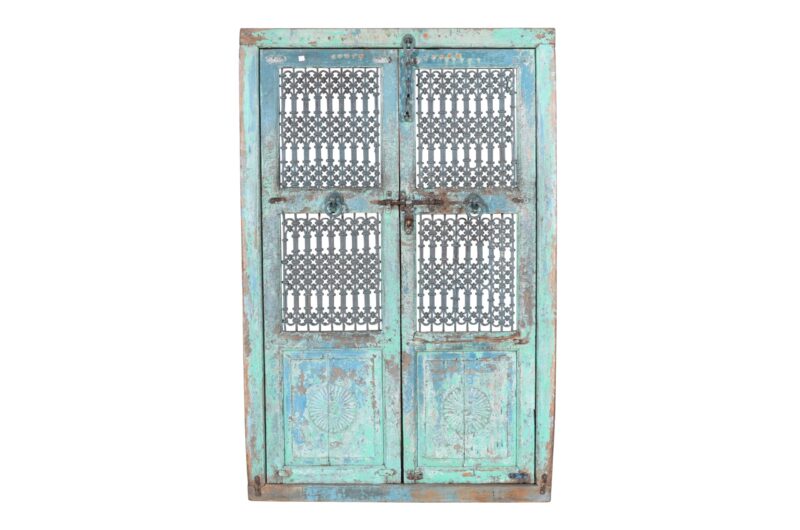 Antique Indian Teak Wood Jali Door