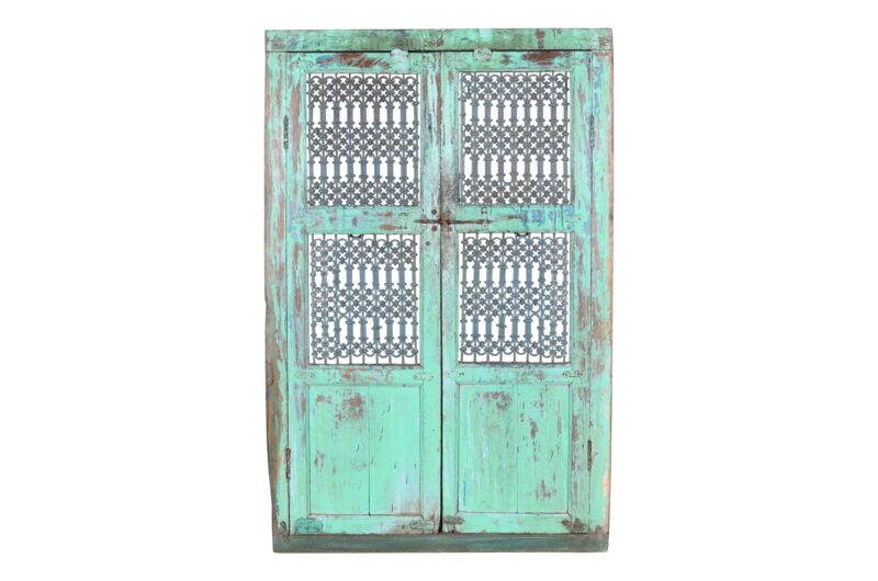 Antique Indian Teak Wood Jali Door - Image 4