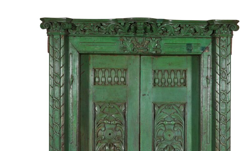 Antique Indian Teak Door and Surround Frame - Image 5