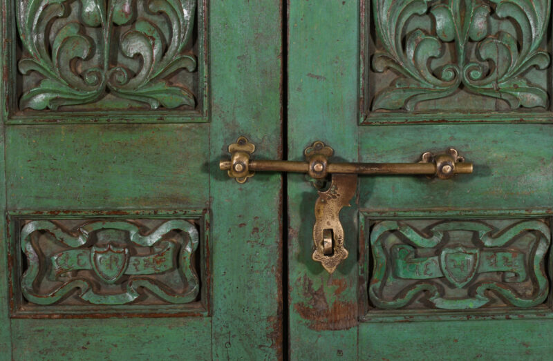 Antique Indian Teak Door and Surround Frame - Image 3