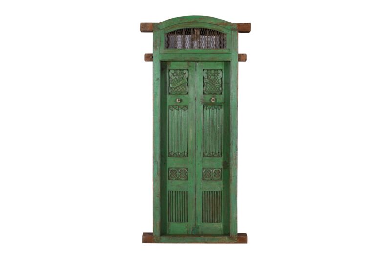 Antique Indian Teak Door and Surround Frame - Image 3