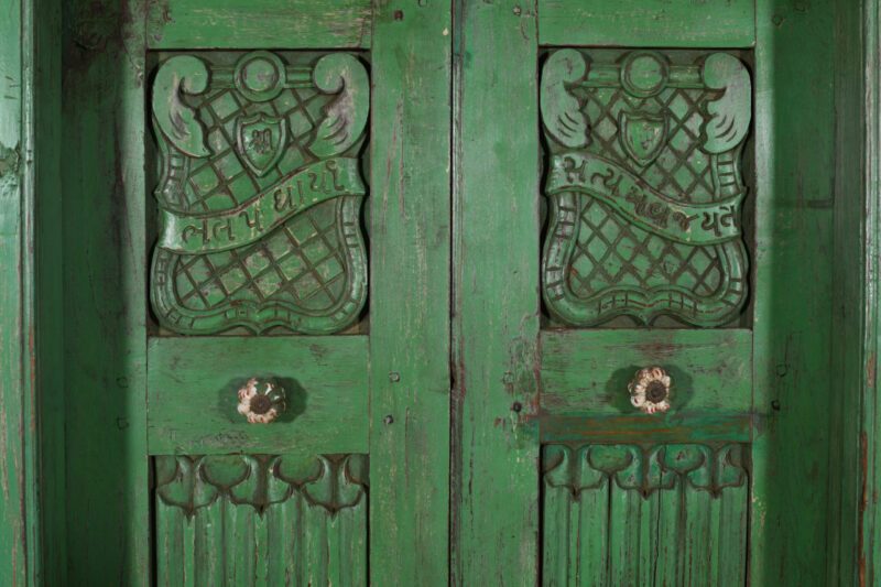 Antique Indian Teak Door and Surround Frame - Image 2