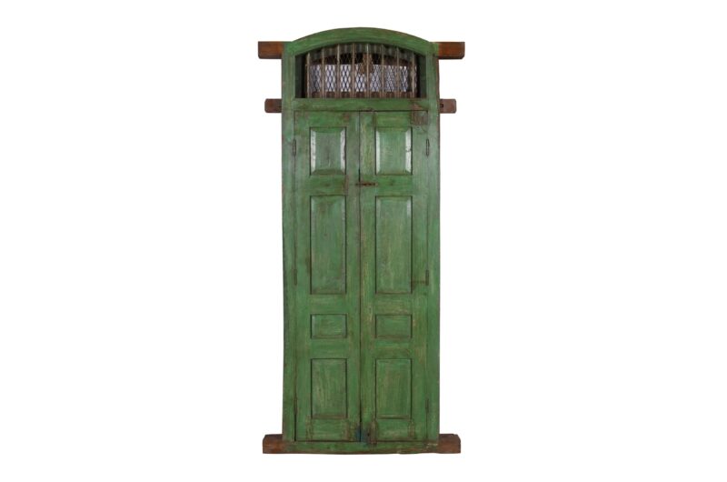 Antique Indian Teak Door and Surround Frame