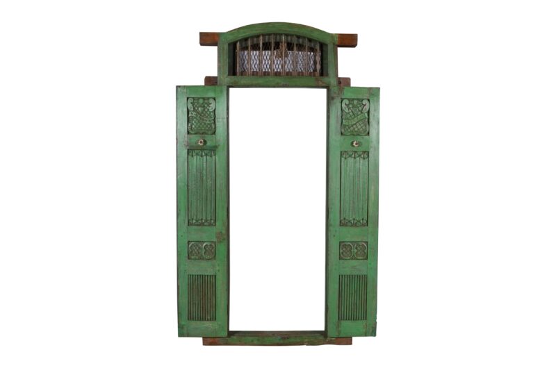 Antique Indian Teak Door and Surround Frame - Image 4