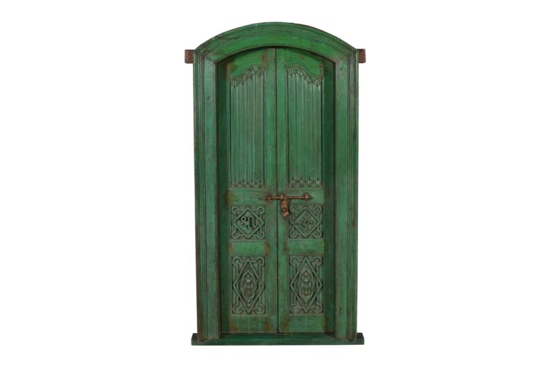 Antique Indian Teak Door and Surround Frame