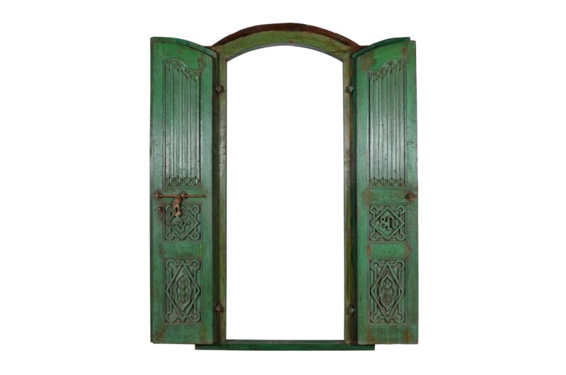 Antique Indian Teak Door and Surround Frame - Image 2