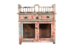 Antique Indian Teak Wood Half Dresser Display Cupboard