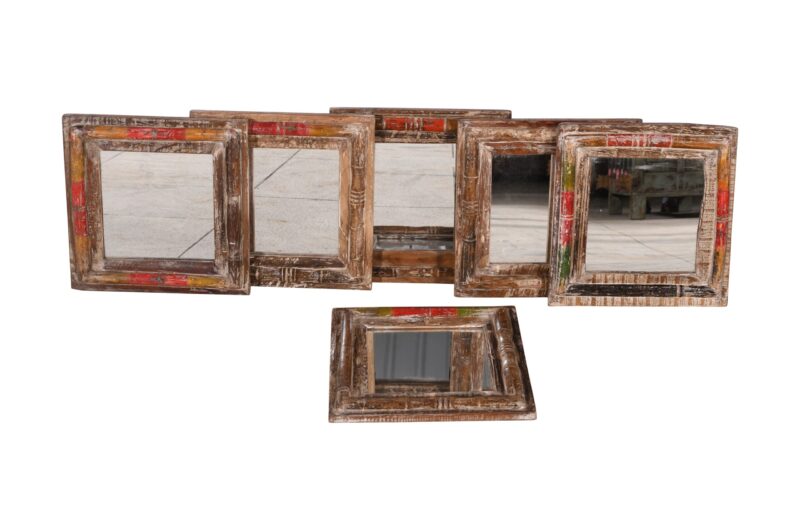 Indian Teak Wood Reclaimed Mirror - Image 2