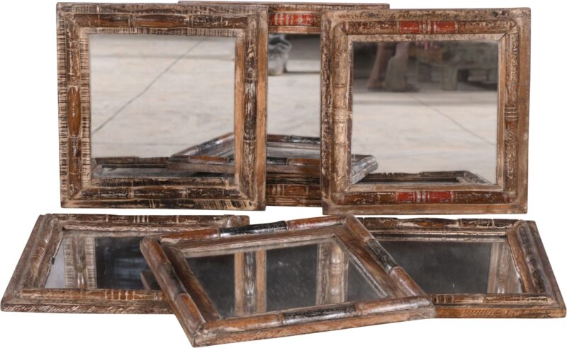 Indian Teak Wood Reclaimed Mirror - Image 2