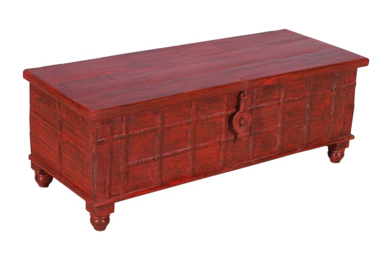 Antique Indian Teak Wood Quarter Chest - Image 2