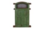 Antique Indian Teak Window, Shutters and Surround Frame